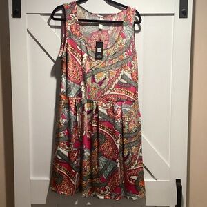 Vibrant Paisley Midi Dress